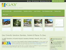 Tablet Screenshot of gayvacationplacestostay.com